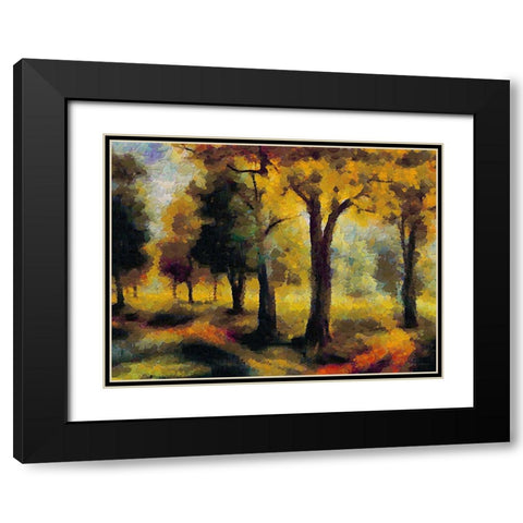 Collectio of Bloomin and Autumn Trees XXVII Black Modern Wood Framed Art Print with Double Matting by Medeiros, Celito