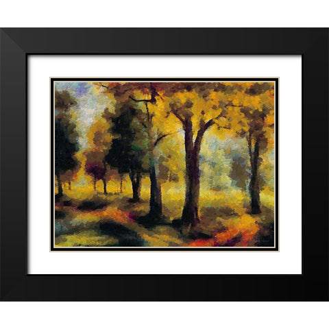 Collectio of Bloomin and Autumn Trees XXVII Black Modern Wood Framed Art Print with Double Matting by Medeiros, Celito