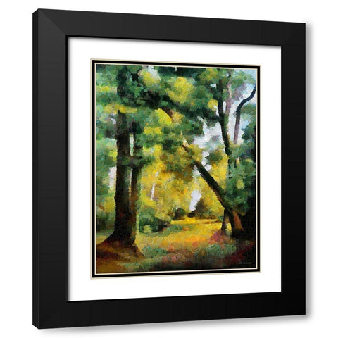 Collectio of Bloomin and Autumn Trees XXVIII Black Modern Wood Framed Art Print with Double Matting by Medeiros, Celito