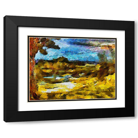 Collectio of Bloomin and Autumn Trees XXIX Black Modern Wood Framed Art Print with Double Matting by Medeiros, Celito