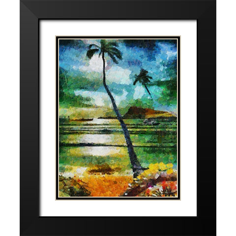 Collectio of Bloomin and Autumn Trees XXXIII Black Modern Wood Framed Art Print with Double Matting by Medeiros, Celito