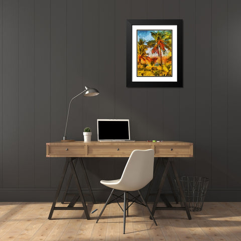 Collectio of Bloomin and Autumn Trees XXXVI Black Modern Wood Framed Art Print with Double Matting by Medeiros, Celito