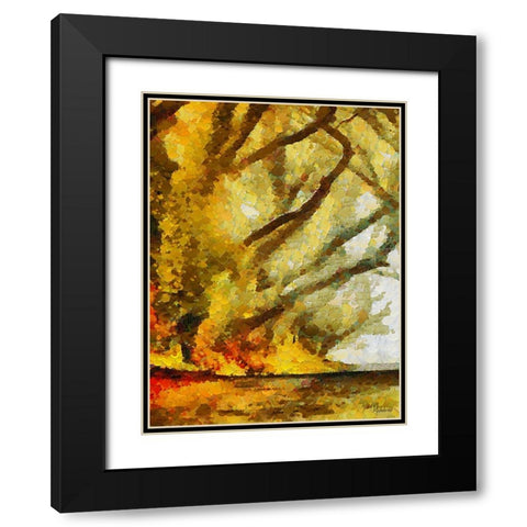 Collectio of Bloomin and Autumn Trees XXXVIII Black Modern Wood Framed Art Print with Double Matting by Medeiros, Celito