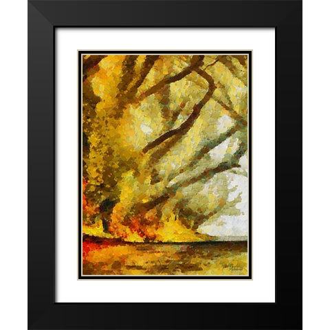 Collectio of Bloomin and Autumn Trees XXXVIII Black Modern Wood Framed Art Print with Double Matting by Medeiros, Celito