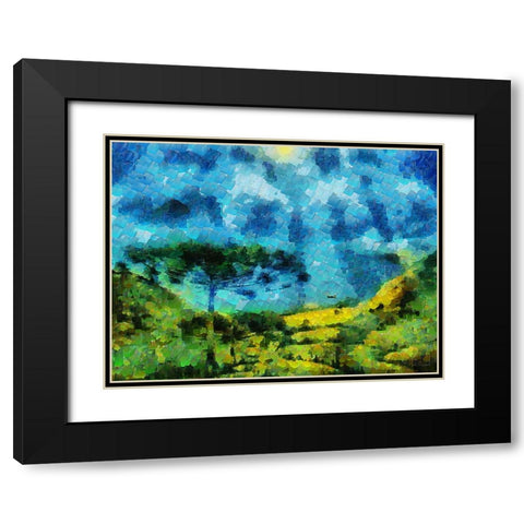 Collectio of Bloomin and Autumn Trees XLIV Black Modern Wood Framed Art Print with Double Matting by Medeiros, Celito