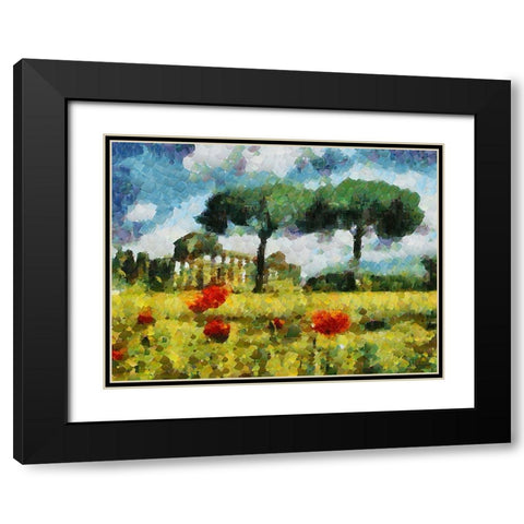 Collectio of Bloomin and Autumn Trees XLV Black Modern Wood Framed Art Print with Double Matting by Medeiros, Celito