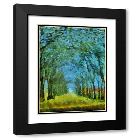 Collectio of Bloomin and Autumn Trees XLVII Black Modern Wood Framed Art Print with Double Matting by Medeiros, Celito