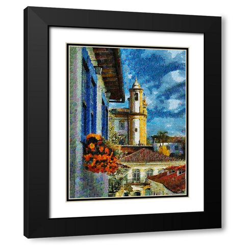 Atmosphere in Southern Cities I Black Modern Wood Framed Art Print with Double Matting by Medeiros, Celito