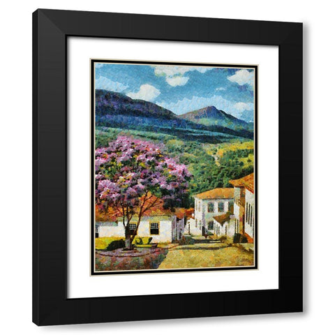 Atmosphere in Southern Cities XXV Black Modern Wood Framed Art Print with Double Matting by Medeiros, Celito