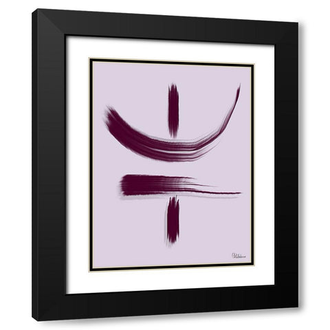 Chinese Characters II Black Modern Wood Framed Art Print with Double Matting by Medeiros, Celito