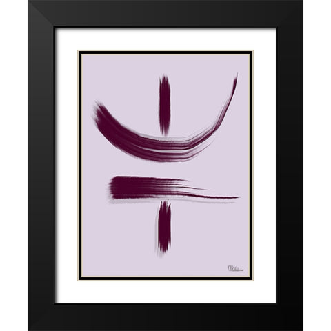 Chinese Characters II Black Modern Wood Framed Art Print with Double Matting by Medeiros, Celito