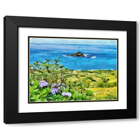 View of the Coast III Black Modern Wood Framed Art Print with Double Matting by Medeiros, Celito