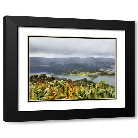 View of the Coast IV Black Modern Wood Framed Art Print with Double Matting by Medeiros, Celito