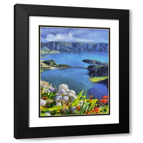 View of the Coast VI Black Modern Wood Framed Art Print with Double Matting by Medeiros, Celito
