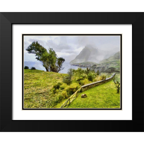 View of the Coast VIII Black Modern Wood Framed Art Print with Double Matting by Medeiros, Celito
