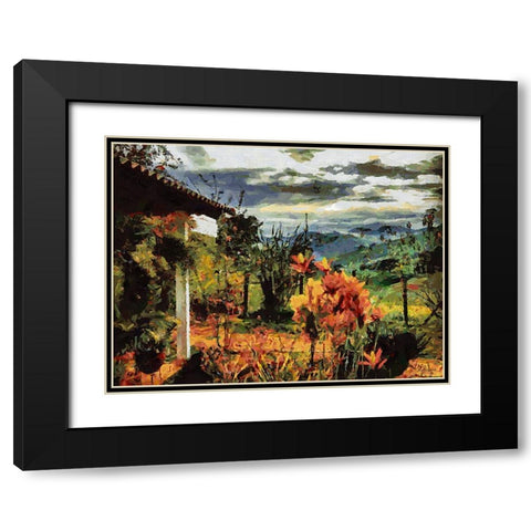 Countryside View Black Modern Wood Framed Art Print with Double Matting by Medeiros, Celito