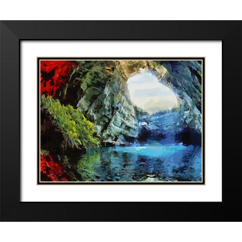 A Magical Cave Black Modern Wood Framed Art Print with Double Matting by Medeiros, Celito