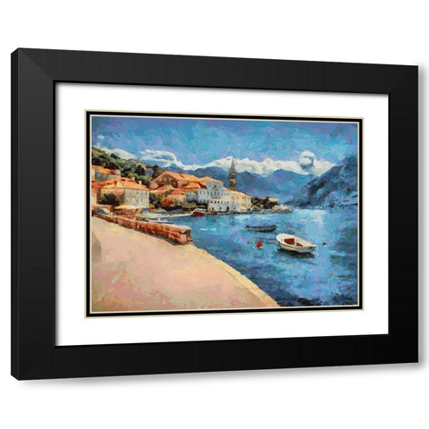 Monte Negro Black Modern Wood Framed Art Print with Double Matting by Medeiros, Celito