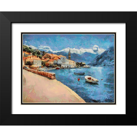 Monte Negro Black Modern Wood Framed Art Print with Double Matting by Medeiros, Celito