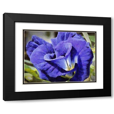 Big Purple Flower Black Modern Wood Framed Art Print with Double Matting by Medeiros, Celito