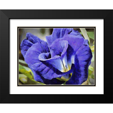 Big Purple Flower Black Modern Wood Framed Art Print with Double Matting by Medeiros, Celito