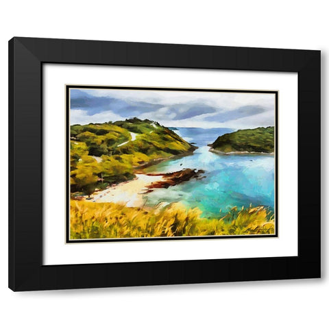 Tropical Coast VIII Black Modern Wood Framed Art Print with Double Matting by Medeiros, Celito