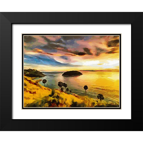 Tropical Coast XI Black Modern Wood Framed Art Print with Double Matting by Medeiros, Celito