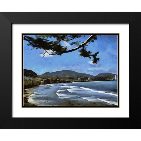 Tropical Coast XIII Black Modern Wood Framed Art Print with Double Matting by Medeiros, Celito