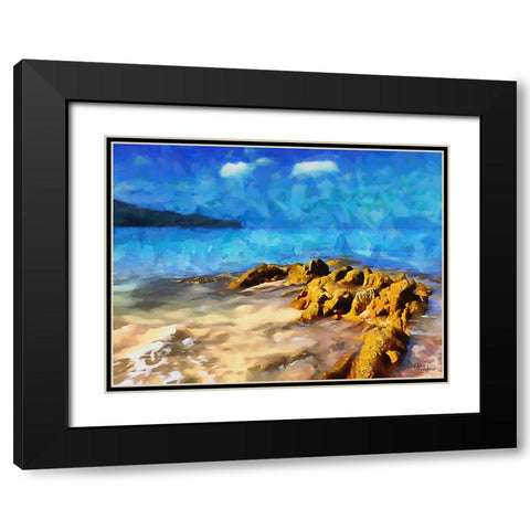 Tropical Coast XIV Black Modern Wood Framed Art Print with Double Matting by Medeiros, Celito