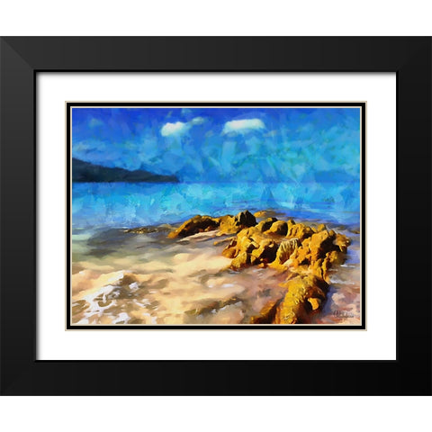 Tropical Coast XIV Black Modern Wood Framed Art Print with Double Matting by Medeiros, Celito