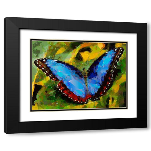 Butterfly Wings VI Black Modern Wood Framed Art Print with Double Matting by Medeiros, Celito
