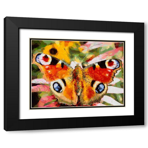 Butterfly Wings VII Black Modern Wood Framed Art Print with Double Matting by Medeiros, Celito