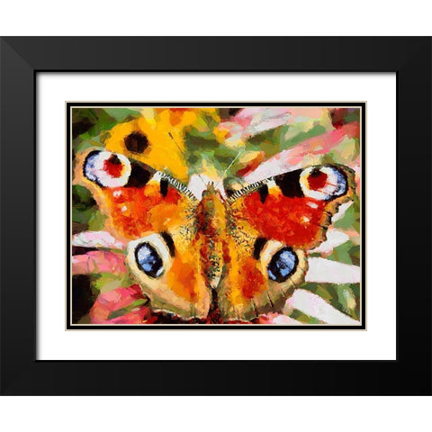 Butterfly Wings VII Black Modern Wood Framed Art Print with Double Matting by Medeiros, Celito