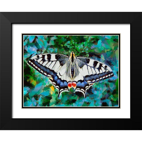 Butterfly Wings VIII Black Modern Wood Framed Art Print with Double Matting by Medeiros, Celito