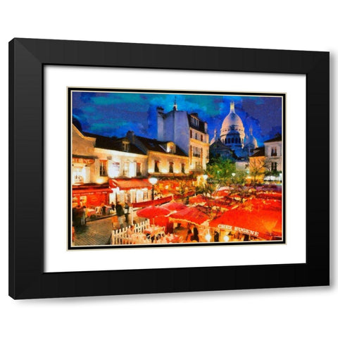 Chez Eugene Black Modern Wood Framed Art Print with Double Matting by Medeiros, Celito