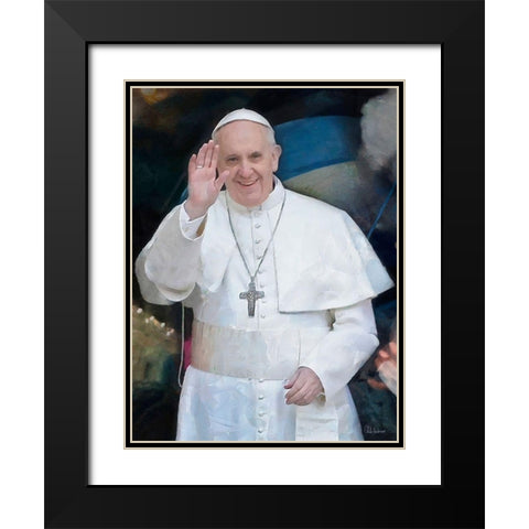 Pop Fransisco I Black Modern Wood Framed Art Print with Double Matting by Medeiros, Celito