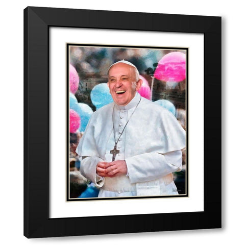 Pop Fransisco II Black Modern Wood Framed Art Print with Double Matting by Medeiros, Celito