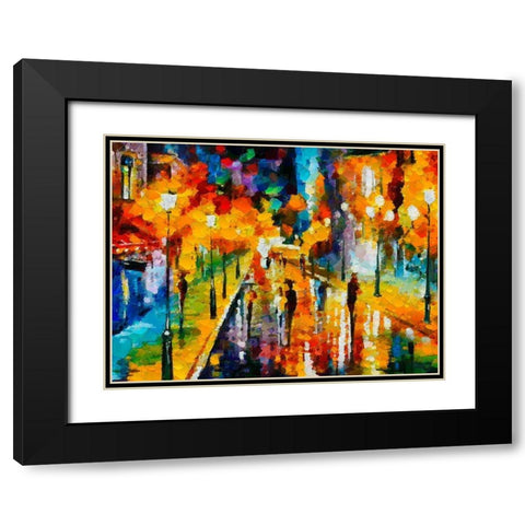 Colorfull Street I Black Modern Wood Framed Art Print with Double Matting by Medeiros, Celito