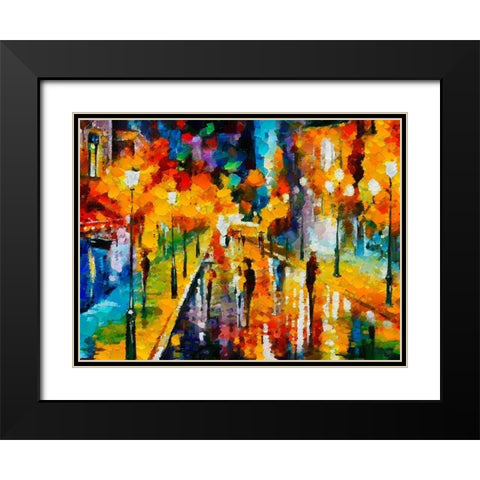 Colorfull Street I Black Modern Wood Framed Art Print with Double Matting by Medeiros, Celito