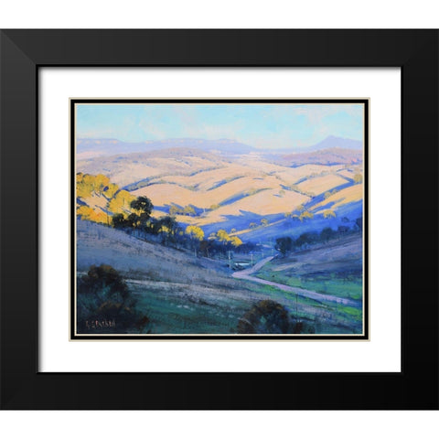 Afternoon Kanimbla Valley Australia Black Modern Wood Framed Art Print with Double Matting by Gercken, Graham