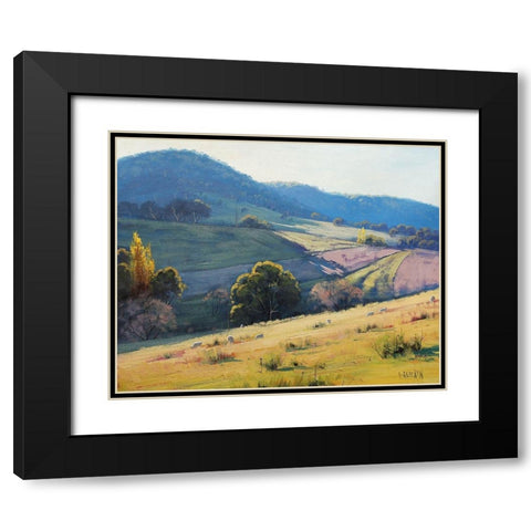Afternoon Light Tarana Australia Black Modern Wood Framed Art Print with Double Matting by Gercken, Graham