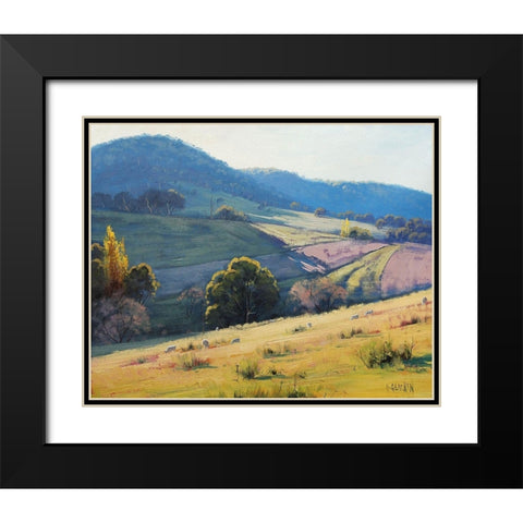 Afternoon Light Tarana Australia Black Modern Wood Framed Art Print with Double Matting by Gercken, Graham