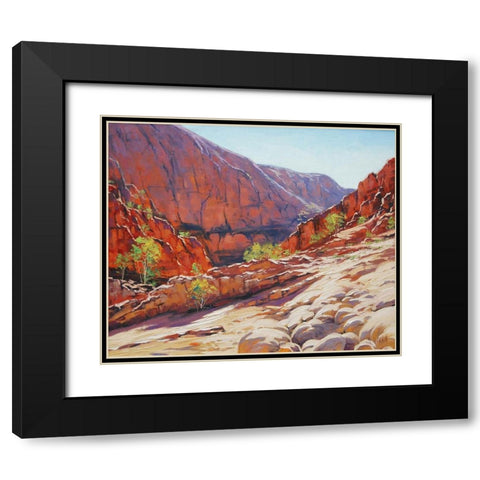 Alice Springs Gorge Black Modern Wood Framed Art Print with Double Matting by Gercken, Graham