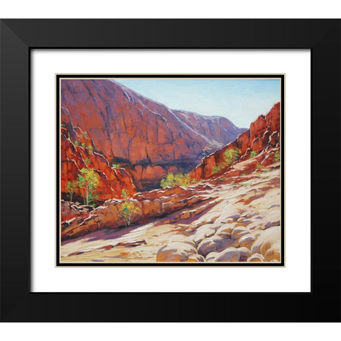 Alice Springs Gorge Black Modern Wood Framed Art Print with Double Matting by Gercken, Graham