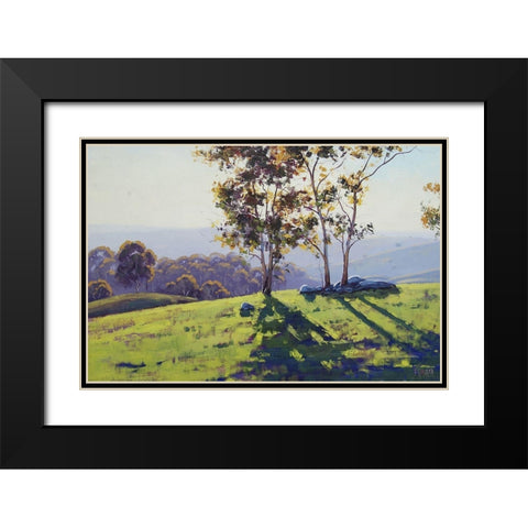 Afternoon Light Cuthill Road Black Modern Wood Framed Art Print with Double Matting by Gercken, Graham