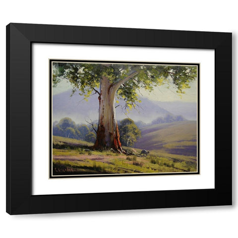 Australian Landscape Black Modern Wood Framed Art Print with Double Matting by Gercken, Graham