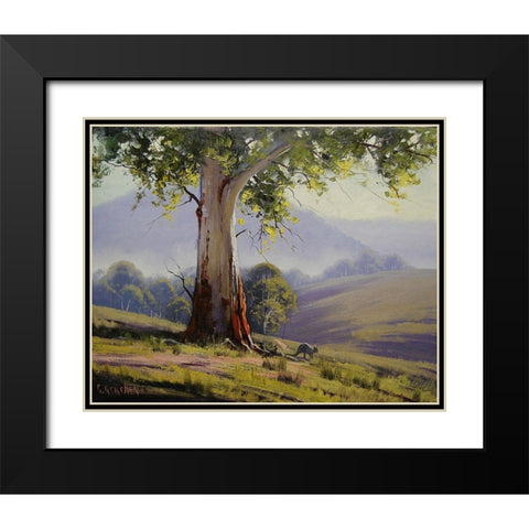 Australian Landscape Black Modern Wood Framed Art Print with Double Matting by Gercken, Graham