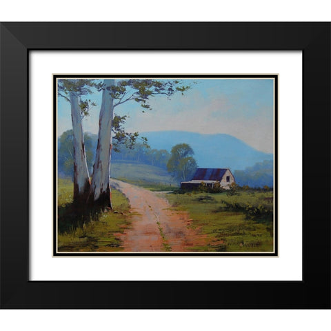 Australian Scene Black Modern Wood Framed Art Print with Double Matting by Gercken, Graham