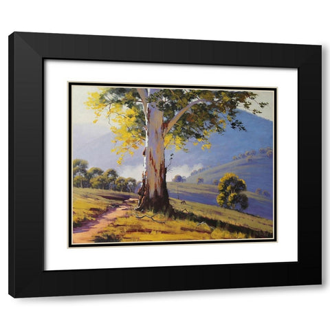 Turon Hills Gum Black Modern Wood Framed Art Print with Double Matting by Gercken, Graham