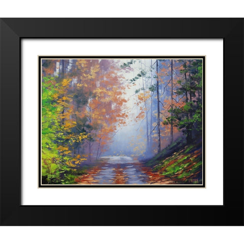 Autumn Forest Black Modern Wood Framed Art Print with Double Matting by Gercken, Graham